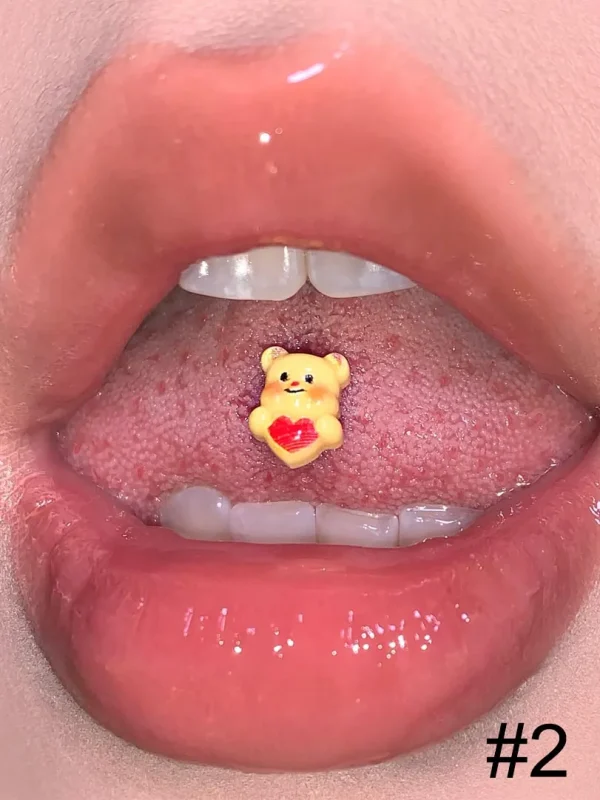 Body-Jewellery-Cute-Bear-Tongue-Stud-3 tongue piercing studs
