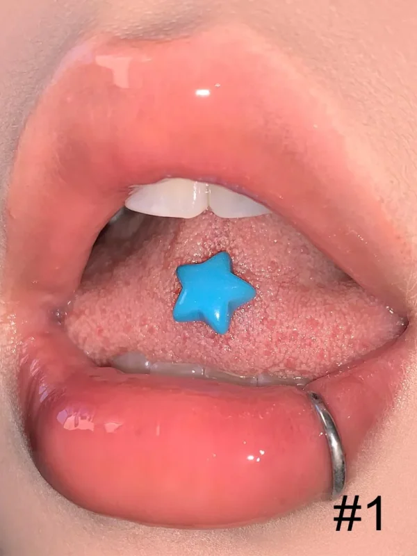 Body-Jewellery-Luminous-Star-Tongue-Stud-2 tongue piercing studs