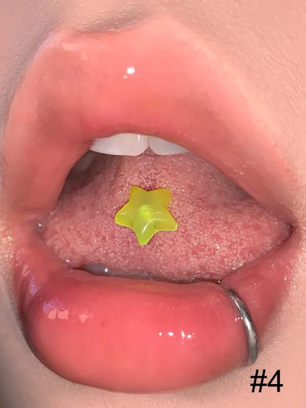 Body-Jewellery-Luminous-Star-Tongue-Stud-5 tongue piercing studs
