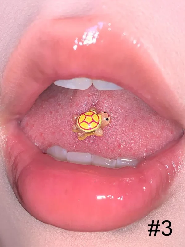 Body-Jewellery-Resin-Turtle-Tongue-Stud-2 tongue piercing studs