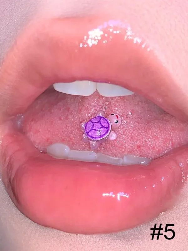Body-Jewellery-Resin-Turtle-Tongue-Stud-6 tongue piercing studs