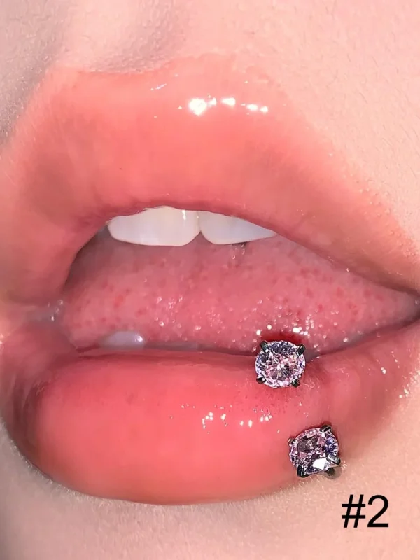 Piercing-Jewellery-Shine-Zircon-Lip-Stud-4 lip piercing rings