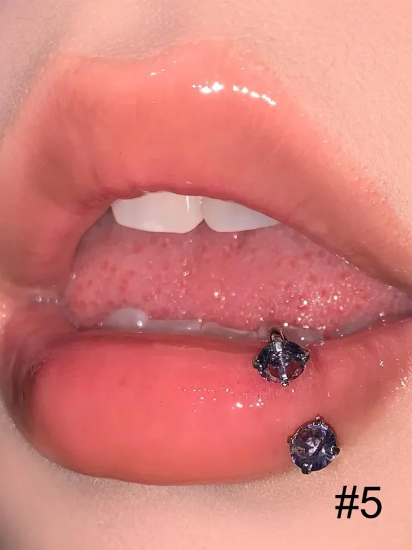 Piercing-Jewellery-Shine-Zircon-Lip-Stud-6 lip piercing rings