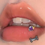 Piercing-Jewellery-Zircon-Bone-Lip-Stud-2 lip piercing rings