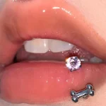 Piercing-Jewellery-Zircon-Bone-Lip-Stud-4 lip piercing rings