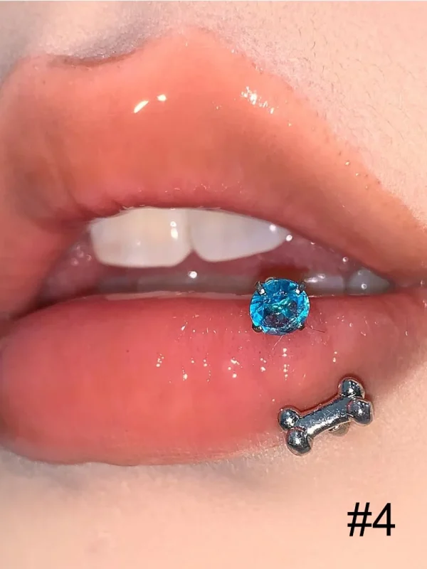 Piercing-Jewellery-Zircon-Bone-Lip-Stud-5 lip piercing rings