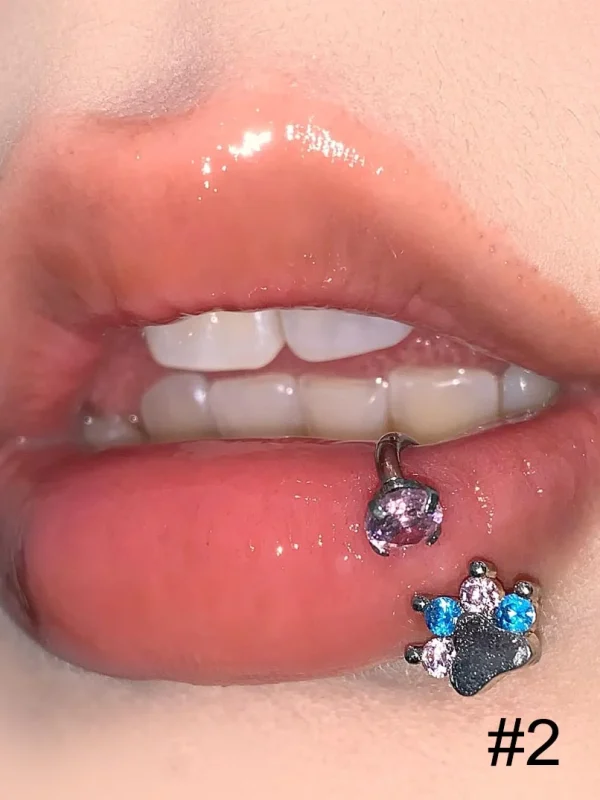 Piercing-Jewellery-Zircon-Claw-Lip-Stud-4 lip piercing rings