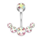 belly-button-piercing-ring-arc-zircons-body-jewelry-5 belly button jewellery