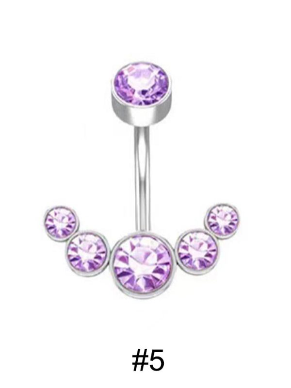 belly-button-piercing-ring-arc-zircons-body-jewelry-7 belly button jewellery