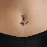belly-button-piercing-ring-bat-body-jewelry-1 belly button jewellery