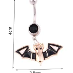 belly-button-piercing-ring-bat-body-jewelry-2 belly button jewellery