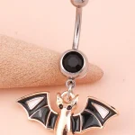 belly-button-piercing-ring-bat-body-jewelry-4 belly button jewellery