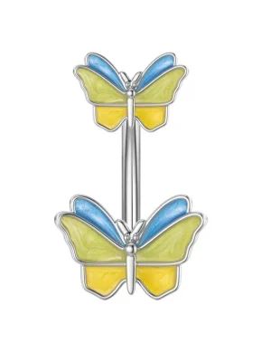 belly-button-piercing-ring-corlorful-butterfly-body-jewelry-1 belly button jewellery