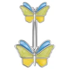 belly-button-piercing-ring-corlorful-butterfly-body-jewelry-2 belly button jewellery
