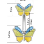 belly-button-piercing-ring-corlorful-butterfly-body-jewelry-5 belly button jewellery