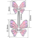 belly-button-piercing-ring-corlorful-butterfly-body-jewelry-6 belly button jewellery