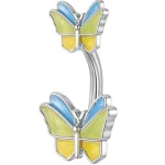 belly-button-piercing-ring-corlorful-butterfly-body-jewelry-7 belly button jewellery