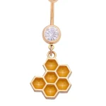 belly-button-piercing-ring-cute-bee-body-jewelry-4 belly button jewellery