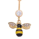 belly-button-piercing-ring-cute-bee-body-jewelry-6 belly button jewellery