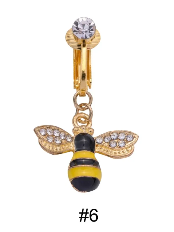 belly-button-piercing-ring-cute-bee-body-jewelry-7 belly button jewellery