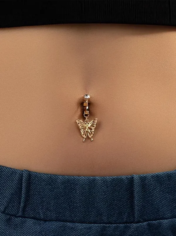 belly-button-piercing-ring-cute-butterfly-body-jewelry-1 belly button jewellery