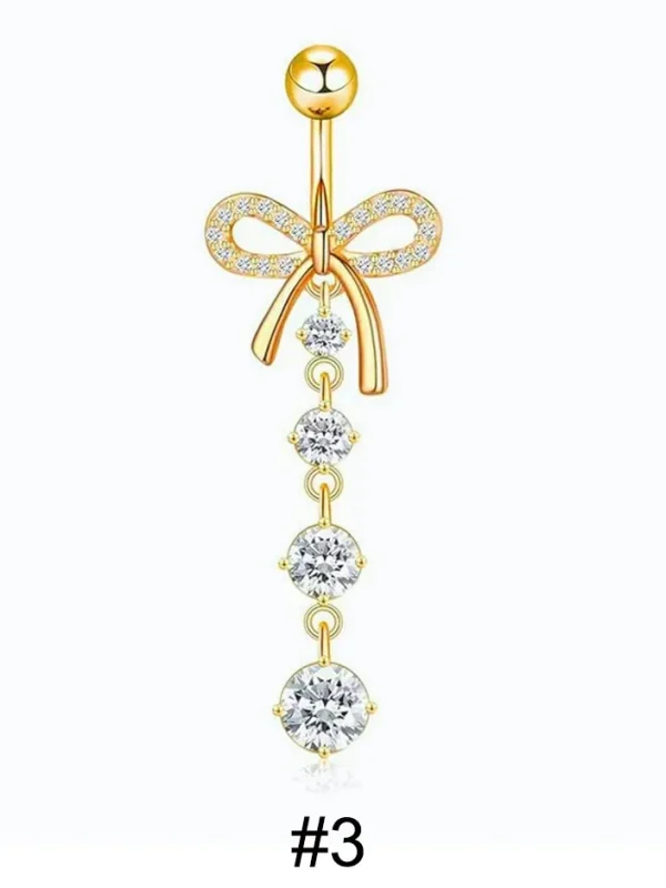 belly-button-piercing-ring-diamond-bow-body-jewelry-4 belly button jewellery