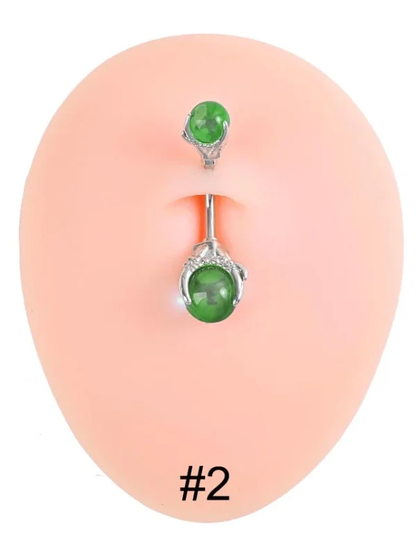 belly-button-piercing-ring-double-crystal-body-jewelry-3 belly button jewellery