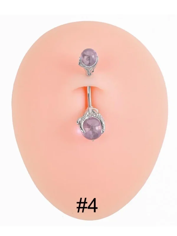 belly-button-piercing-ring-double-crystal-body-jewelry-5 belly button jewellery