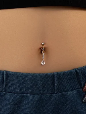 belly-button-piercing-ring-drop-zircon-body-jewelry-1 belly button jewellery