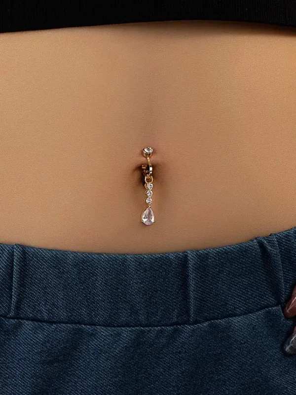belly-button-piercing-ring-drop-zircon-body-jewelry-1 belly button jewellery