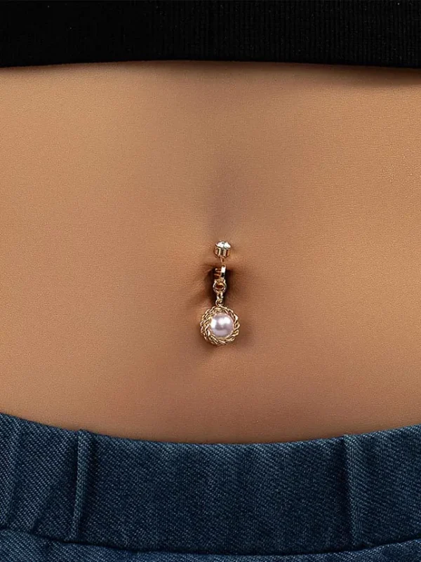 belly-button-piercing-ring-entangled-pearl-body-jewelry-1 belly button jewellery
