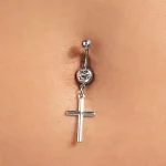 belly-button-piercing-ring-gold-cross-body-jewelry-2 belly button jewellery