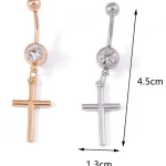belly-button-piercing-ring-gold-cross-body-jewelry-3 belly button jewellery