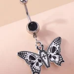 belly-button-piercing-ring-gothic-butterfly-body-jewelry-3 belly button jewellery