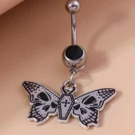 belly-button-piercing-ring-gothic-butterfly-body-jewelry-4 belly button jewellery