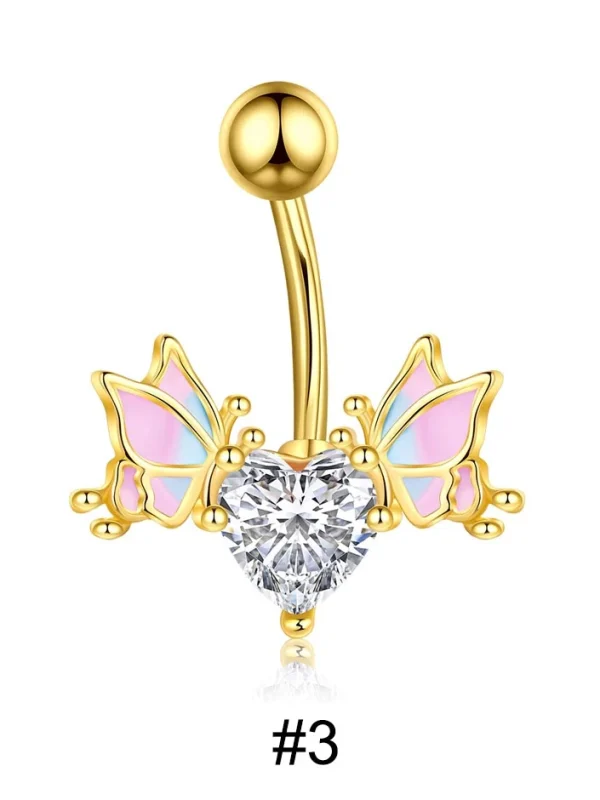 belly-button-piercing-ring-heart-butterfly-body-jewelry-4 belly button jewellery