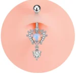 belly-button-piercing-ring-heart-opal-body-jewelry-4 belly button jewellery