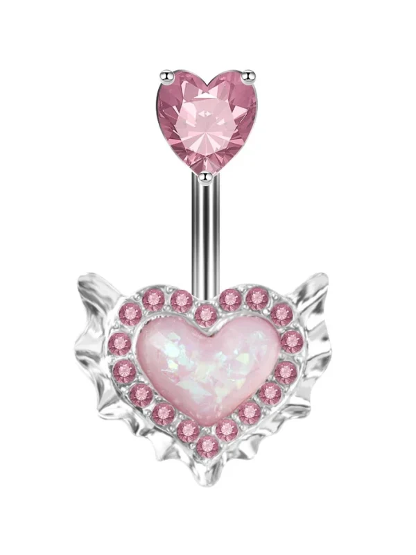 belly-button-piercing-ring-heart-wig-body-jewelry-1 belly button jewellery