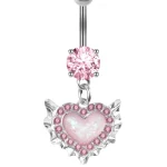 belly-button-piercing-ring-heart-wig-body-jewelry-3 belly button jewellery