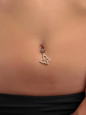 belly-button-piercing-ring-hollow-butterfly-body-jewelry-1 belly button jewellery