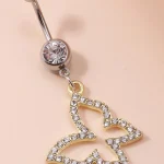 belly-button-piercing-ring-hollow-butterfly-body-jewelry-4 belly button jewellery