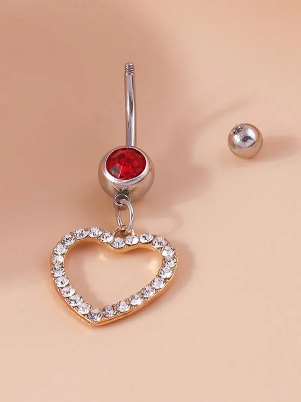 belly-button-piercing-ring-hollow-heart-body-jewelry-4 belly button jewellery