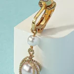 belly-button-piercing-ring-pearl-pendant-body-jewelry-4 belly button jewellery