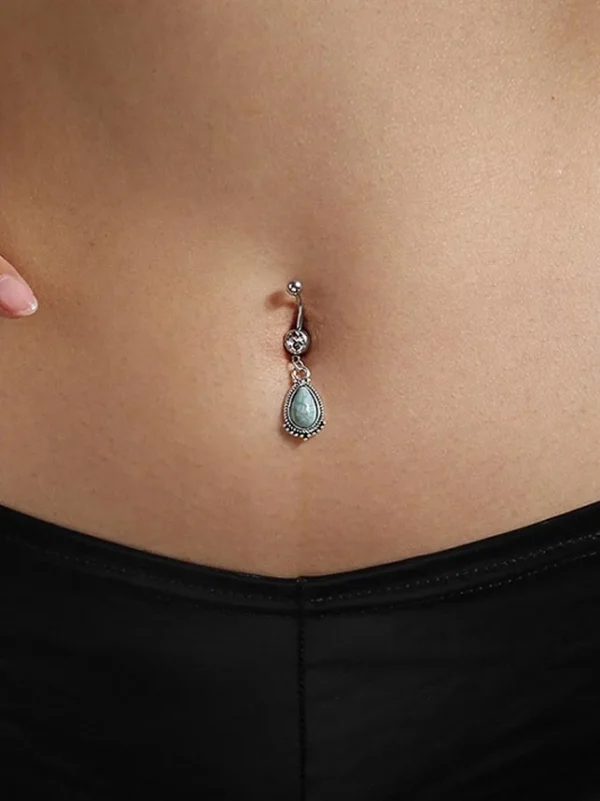belly-button-piercing-ring-pine-stone-body-jewelry-1 belly button jewellery
