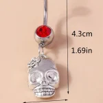 belly-button-piercing-ring-punk-skull-body-jewelry-2 belly button jewellery