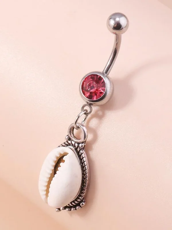 belly-button-piercing-ring-shell-body-jewelry-3 belly button jewellery