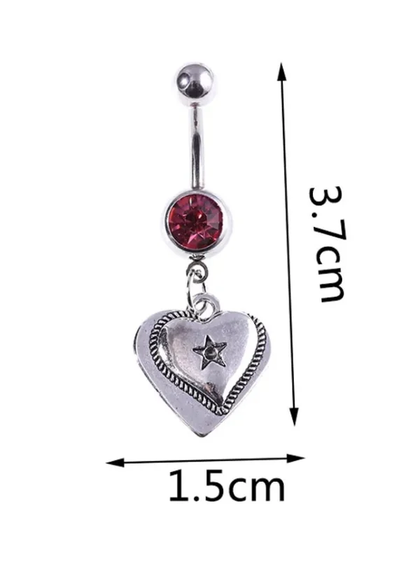 belly-button-piercing-ring-sliver-heart-body-jewelry-2 belly button jewellery