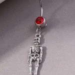 belly-button-piercing-ring-sliver-skeleton-body-jewelry-4 belly button jewellery