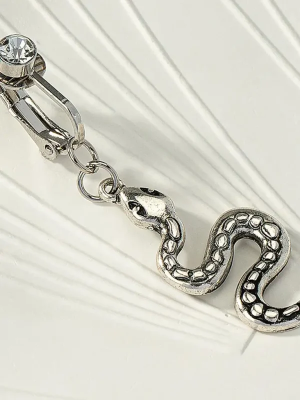 belly-button-piercing-ring-sliver-snake-body-jewelry-3 belly button jewellery