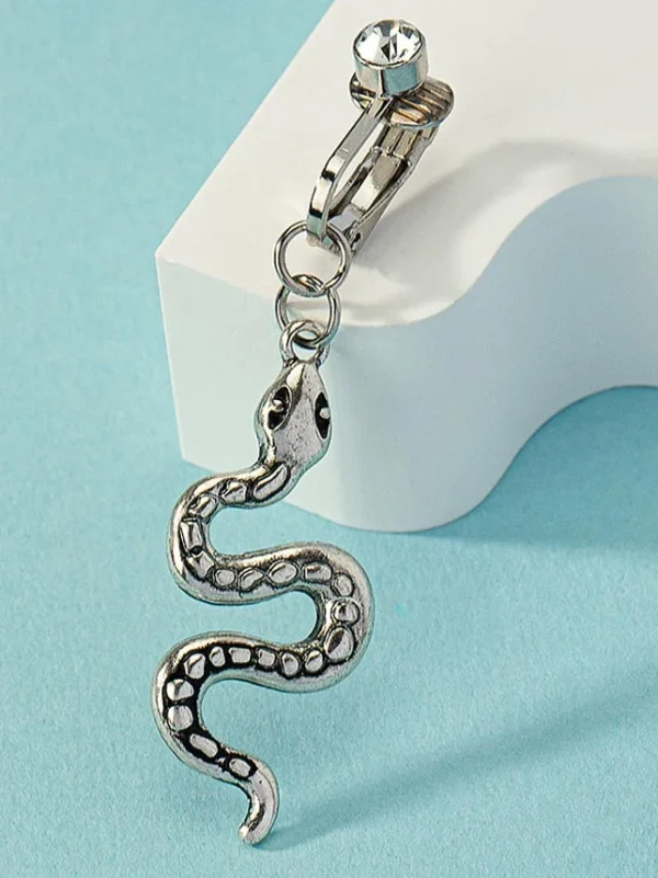 belly-button-piercing-ring-sliver-snake-body-jewelry-4 belly button jewellery